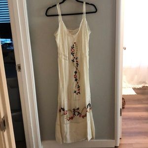 White Maxi Embroidered Dress